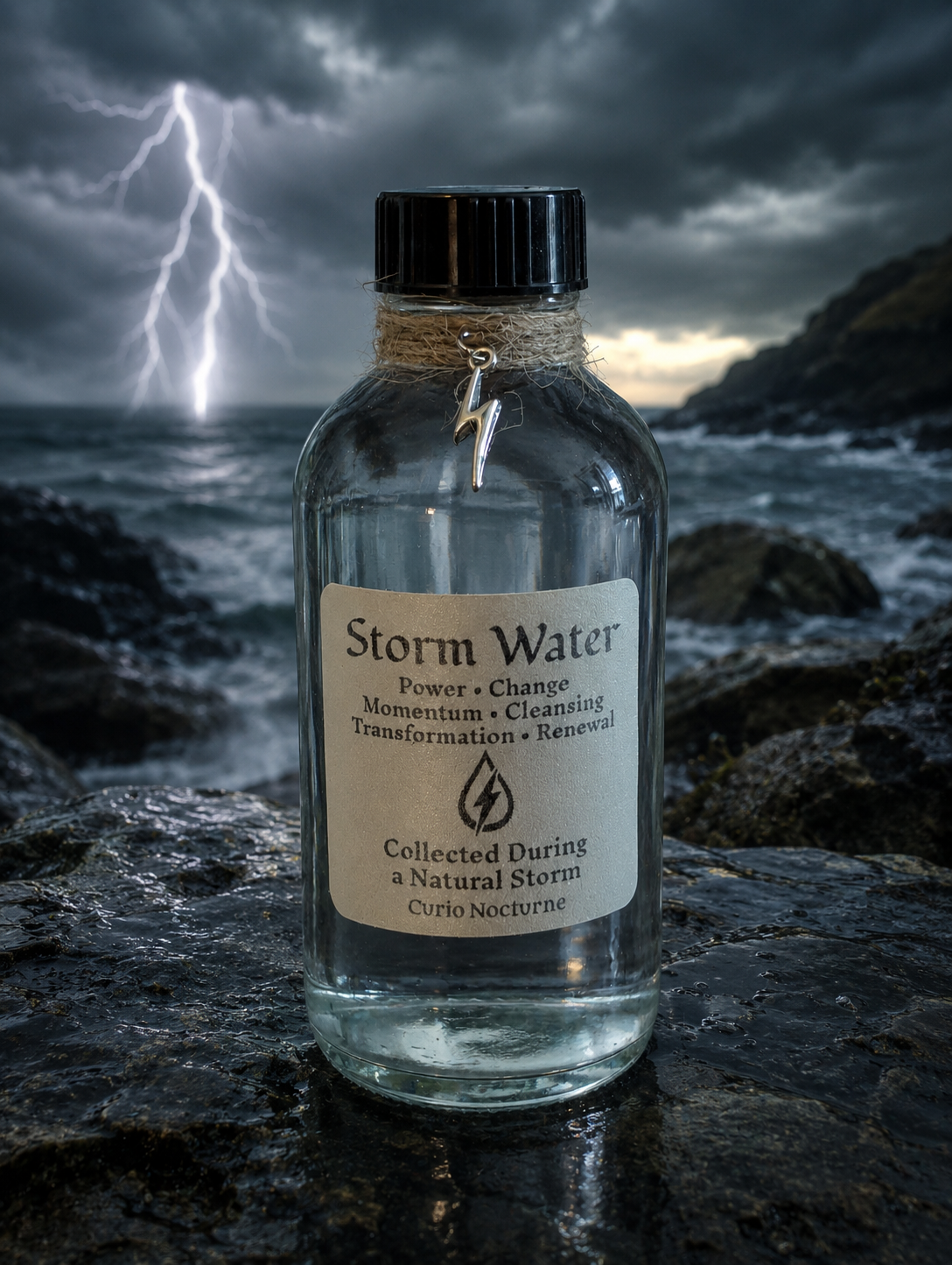 Storm Water Ritually Charged • Collected During an Active Storm • Energy Work, Cleansing & Transformation