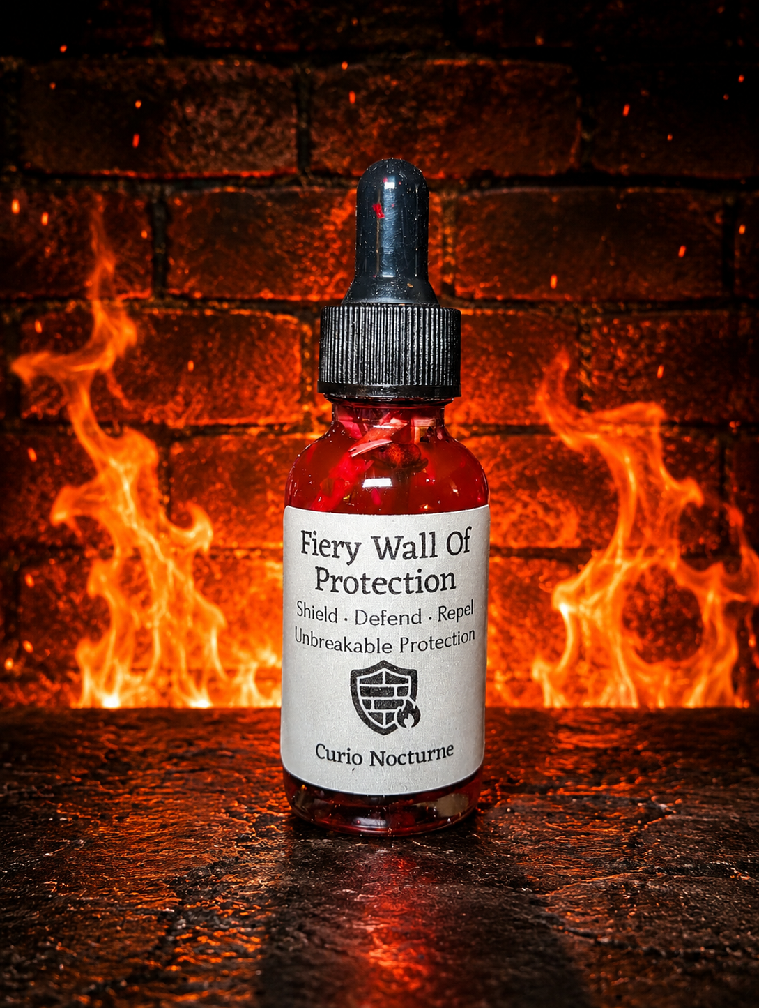 Fiery Wall of Protection Oil • Unbreakable Defense, Commanding Protection & Return to Sender Ritual Oil