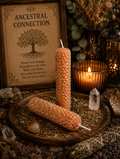 Ancestral Connections Ritual Beeswax Candles • Ancestor Veneration & Spiritual Guidance • Hand Rolled Spell Candles for  • Set of 2