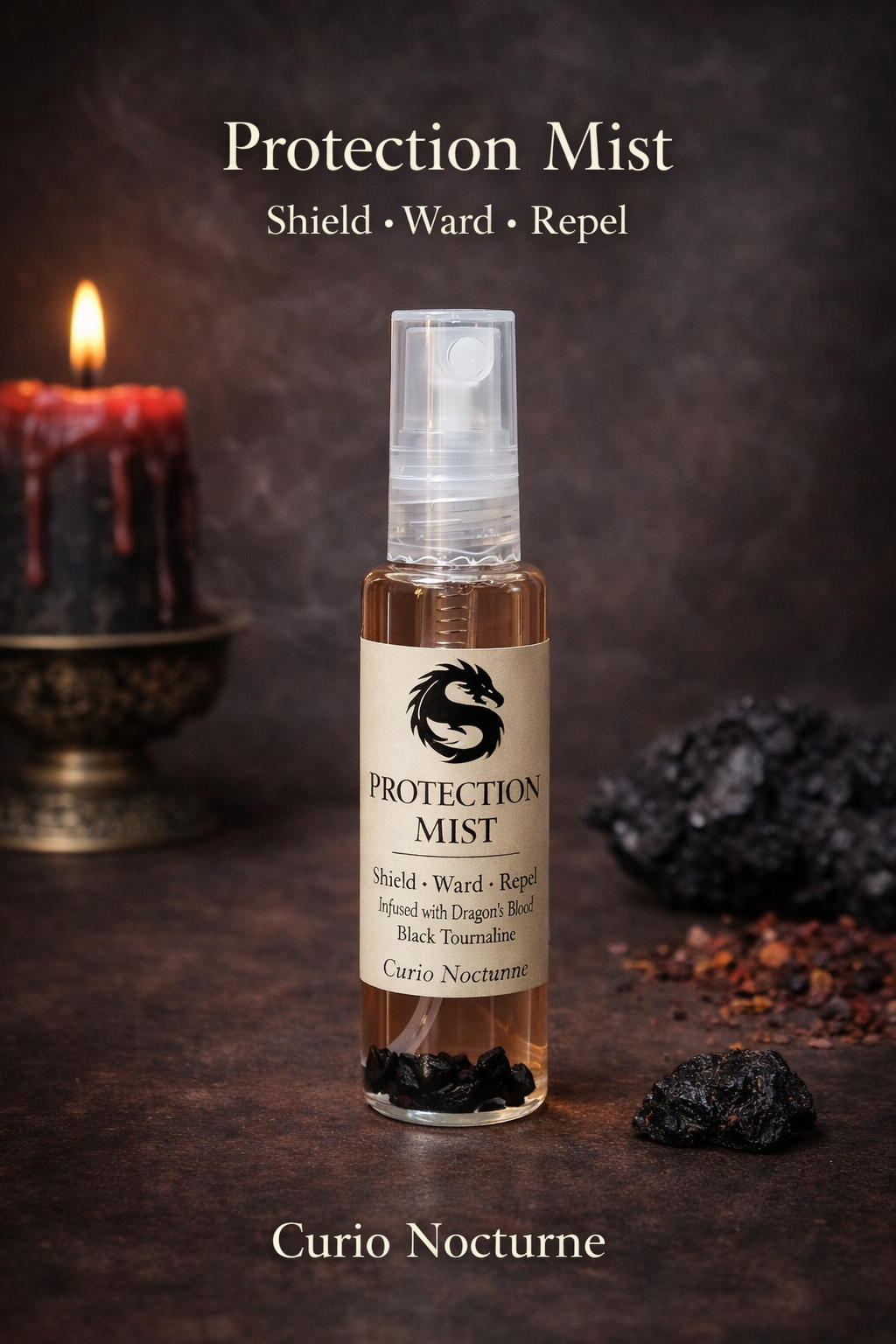 Dragon’s Blood Protection Mist Mini Spray • Energy Cleansing Spray • Aura Clearing • Black Tourmaline • Spiritual Cleanse