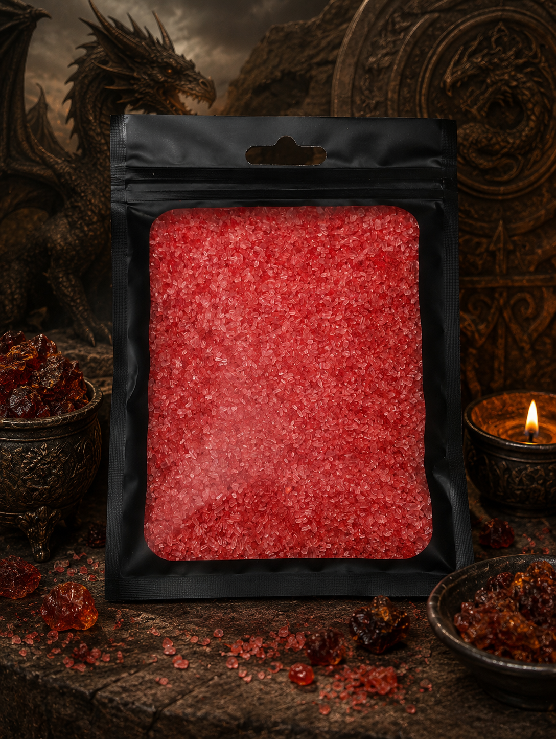 Dragon's Blood Ritual Salt • Handcrafted Protection, Power & Energy Amplification • 4 oz