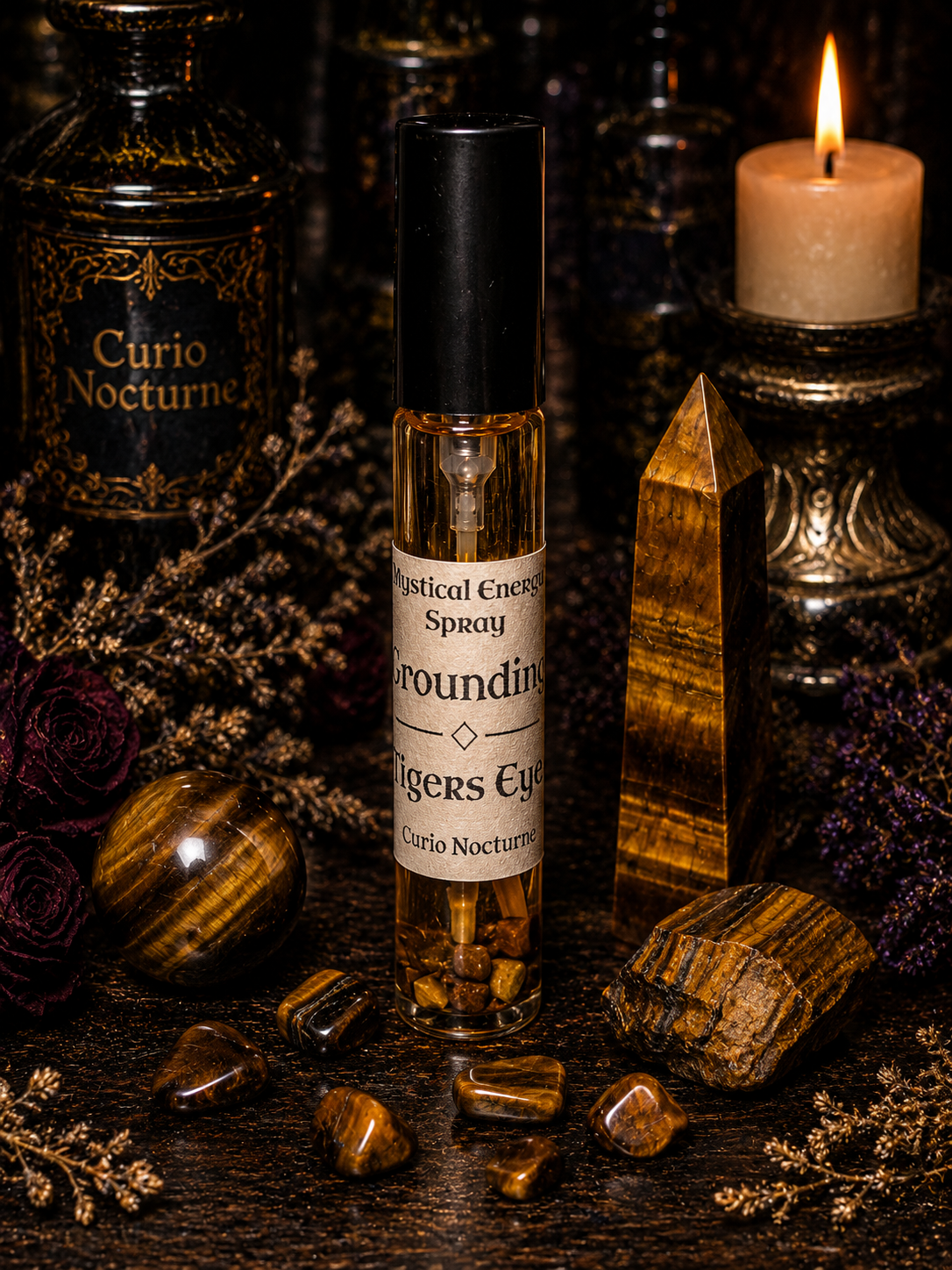 Grounding Crystal Energy Spray
Tiger's Eye • Grounding • Stability • Confidence