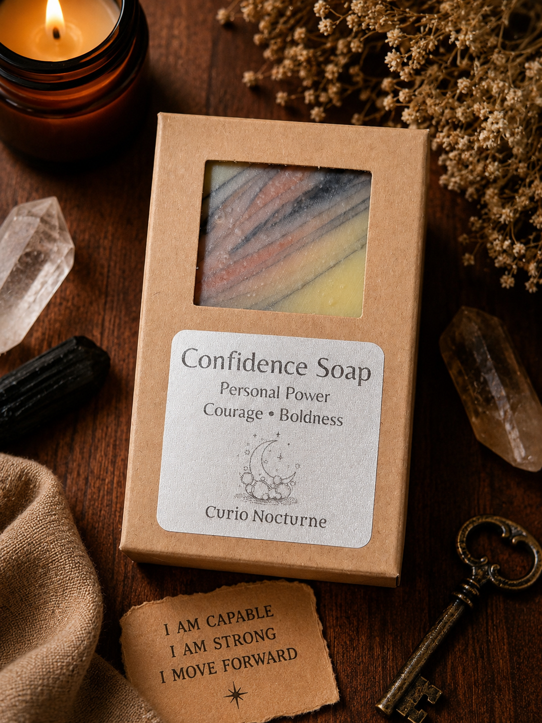 Confidence Ritual Soap • Personal Power & Boldness Intention Soap • Orange Patchouli Amber Handmade Bar • Courage, Self Confidence, Success