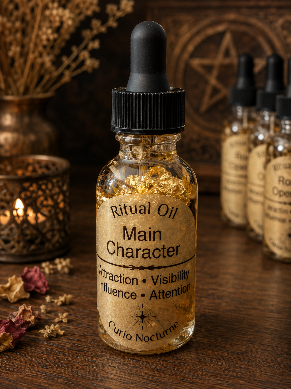 Main Character Oil • Confidence, Visibility & Influence • Attraction Oil for Presence, Success and Recognition