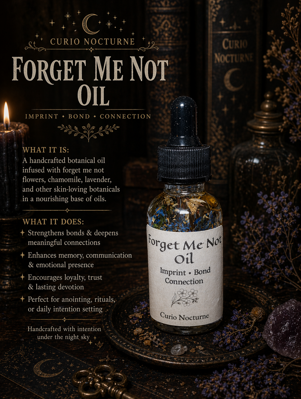 Forget Me Not Oil • Imprint, Bond & Connection • Memory, Emotional Recall and Lasting Connection Ritual Oil