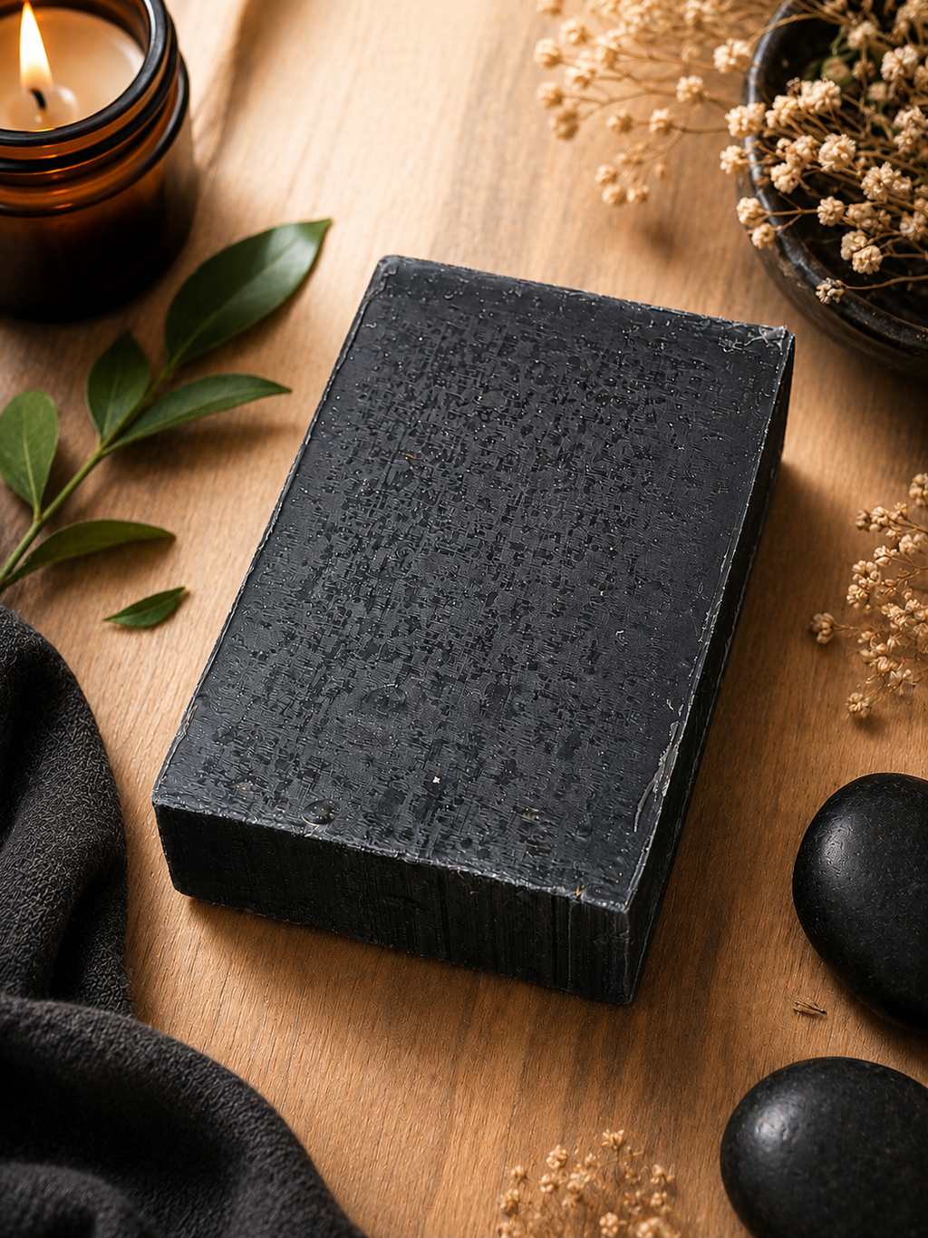 Purification Ritual Soap Handmade • Pine Tar Cleansing Soap • Charcoal & Oatmeal Exfoliating Bar • Spiritual Cleansing, Energy Reset Soap