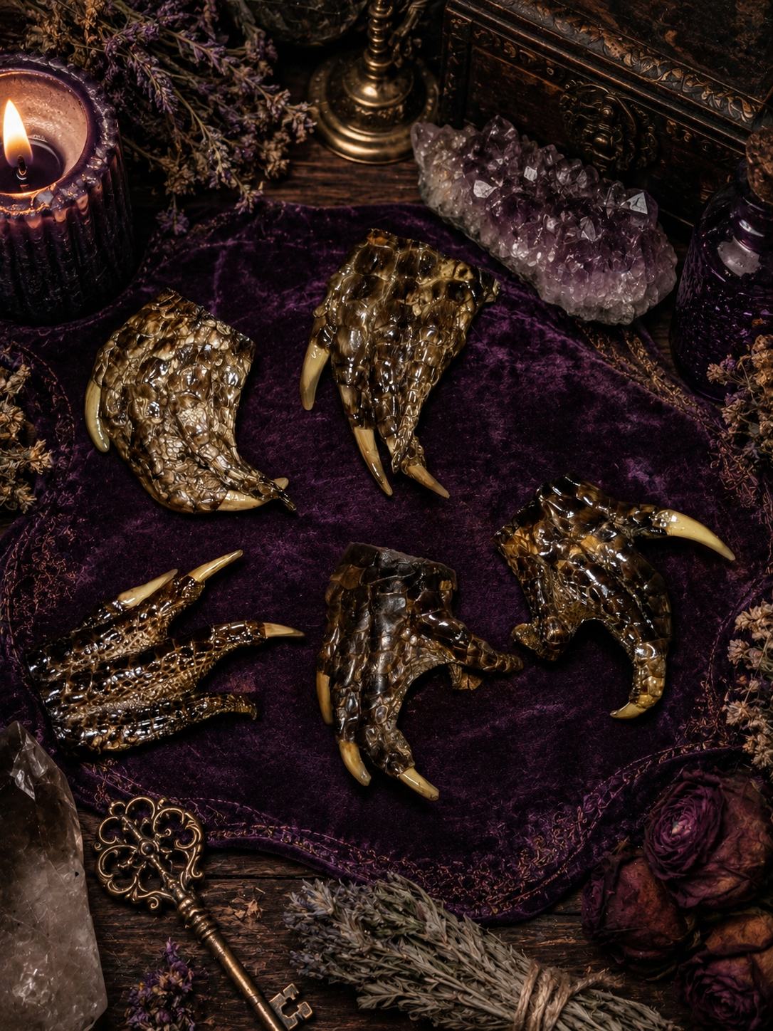 Alligator Claws • Ethically Sourced • Protection Curio • Small, Medium & Large • Altar Supply • Cabinet of Curiosities • Natural Witchcraft Tool