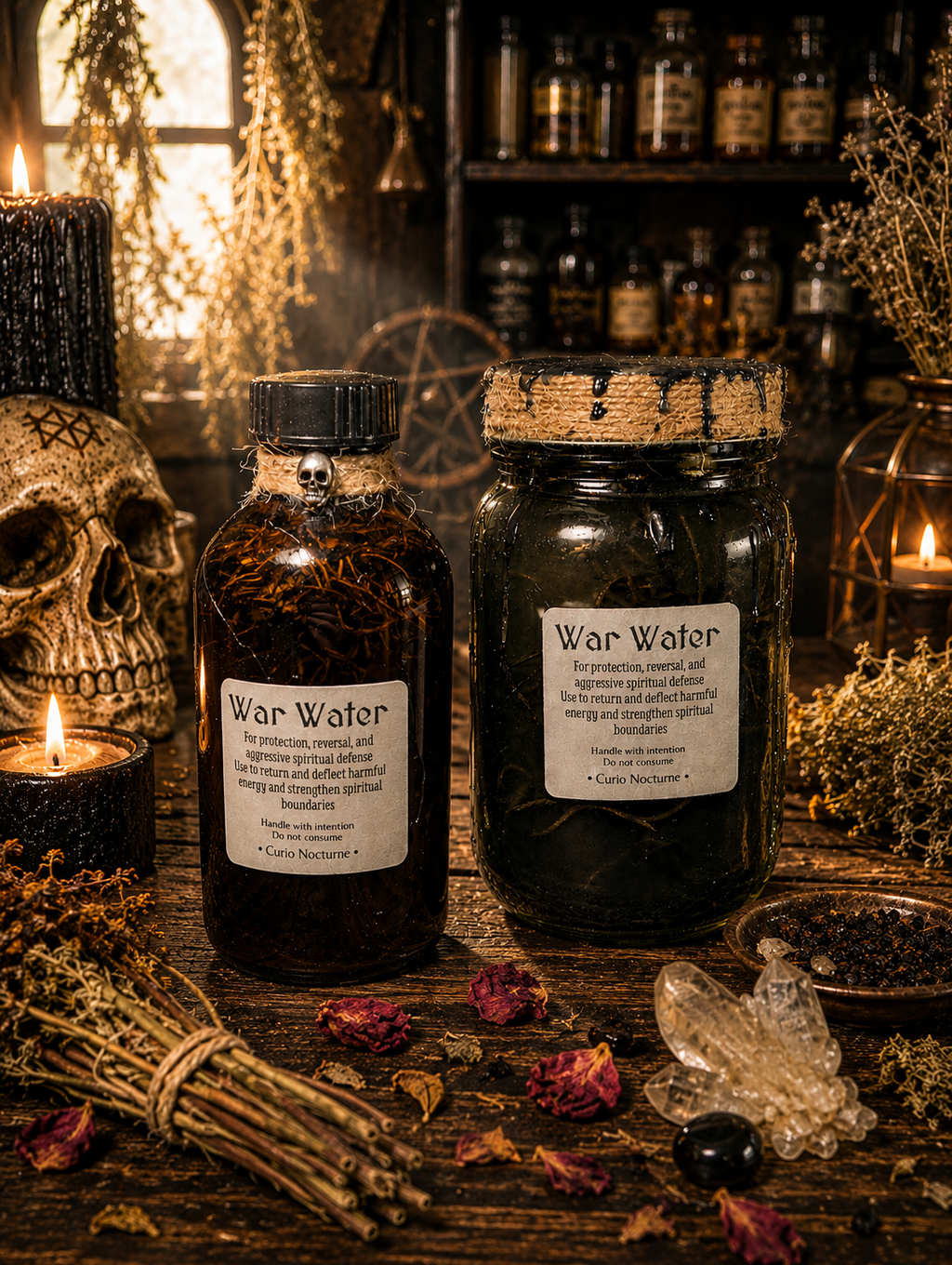 War Water • Protection, Warding & Defensive Work, Spiritual Protection, Boundary Setting, Remove Negative Energy, Conjure Blend