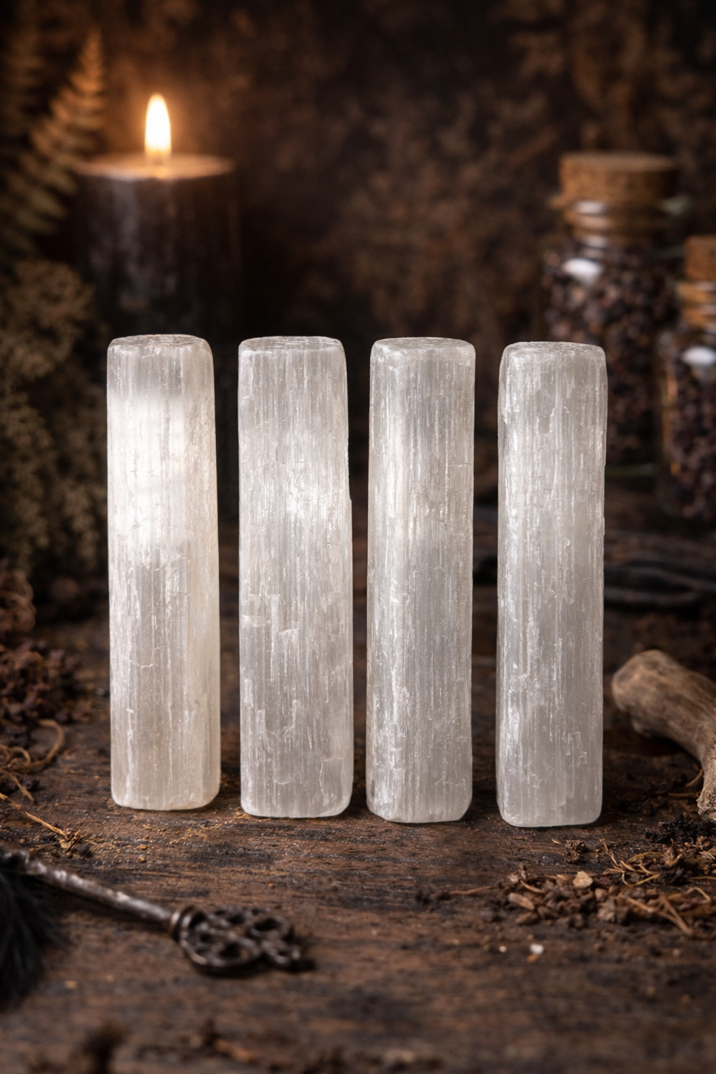 Selenite Sticks 3 Inch • Cleansing, Protection & Energy Clearing• Ritual and Altar Tool