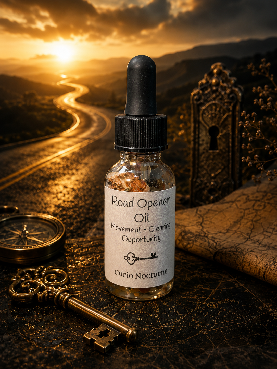 Road Opener Oil • Remove Blockages, Open Paths, New Opportunities, Success & Forward Movement, Intention Oil