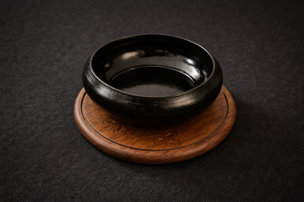 Burn Bowl with Wood Base | Burn Dish for Incense, Petitions & Candle Work | Altar Tool
