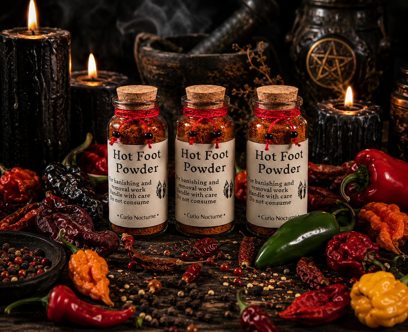 Hot Foot Powder • Ritual Powder for Removal, Separation & Boundary Work • Banishing Powder
