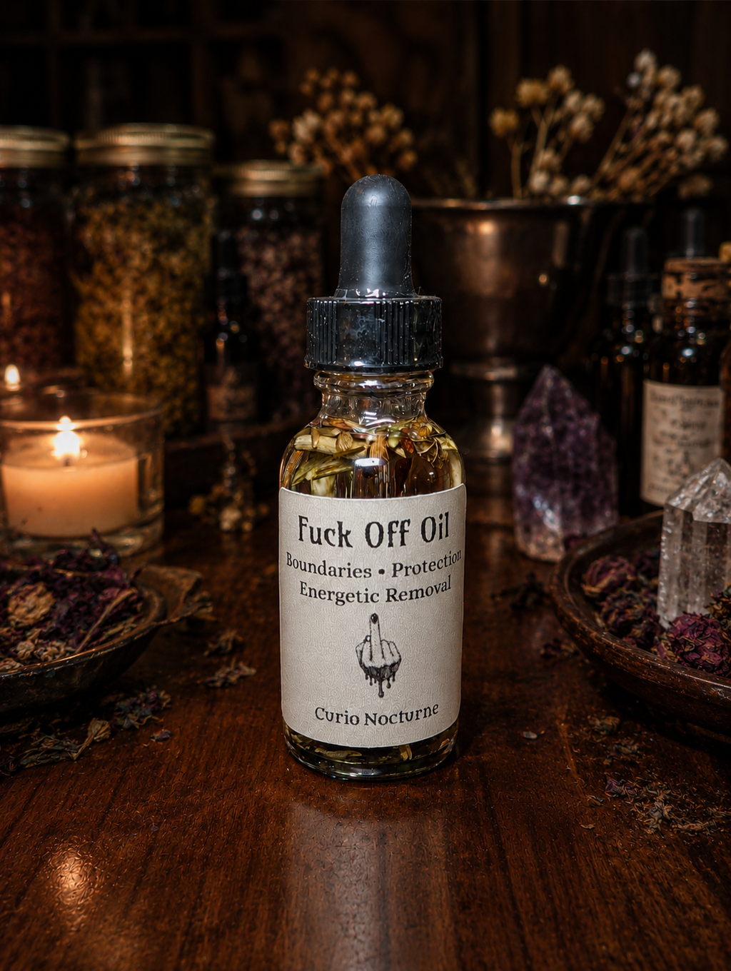 F*ck Off Oil, Remove Negative Energy, Return to Sender, Spiritual Defense • Banishing & Protection Oil