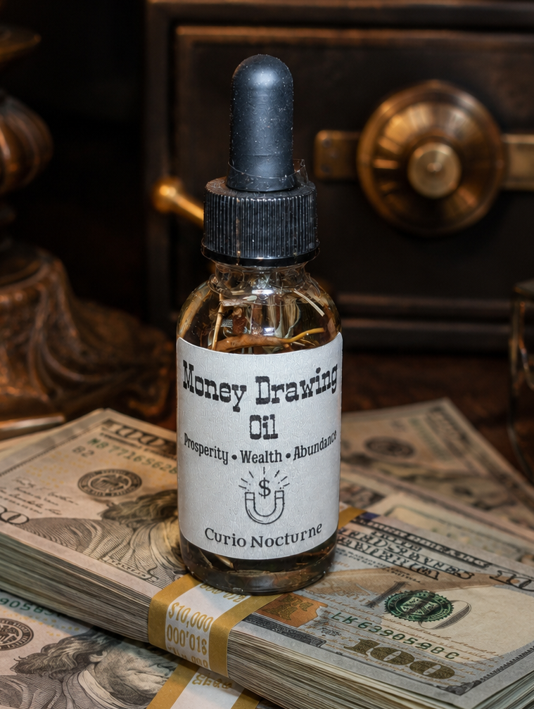 Money Drawing Oil • Attract Wealth, Abundance & Financial Success, Prosperity, Good Luck, Opportunity, Conjure Oil