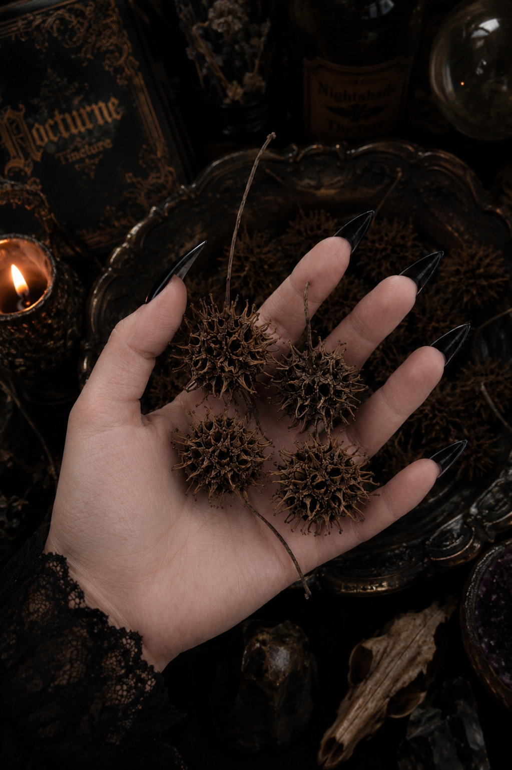 Witch Burrs (10 Count) • Sweetgum Seed Pods • Protection, Banishing & Folk Magic Curio