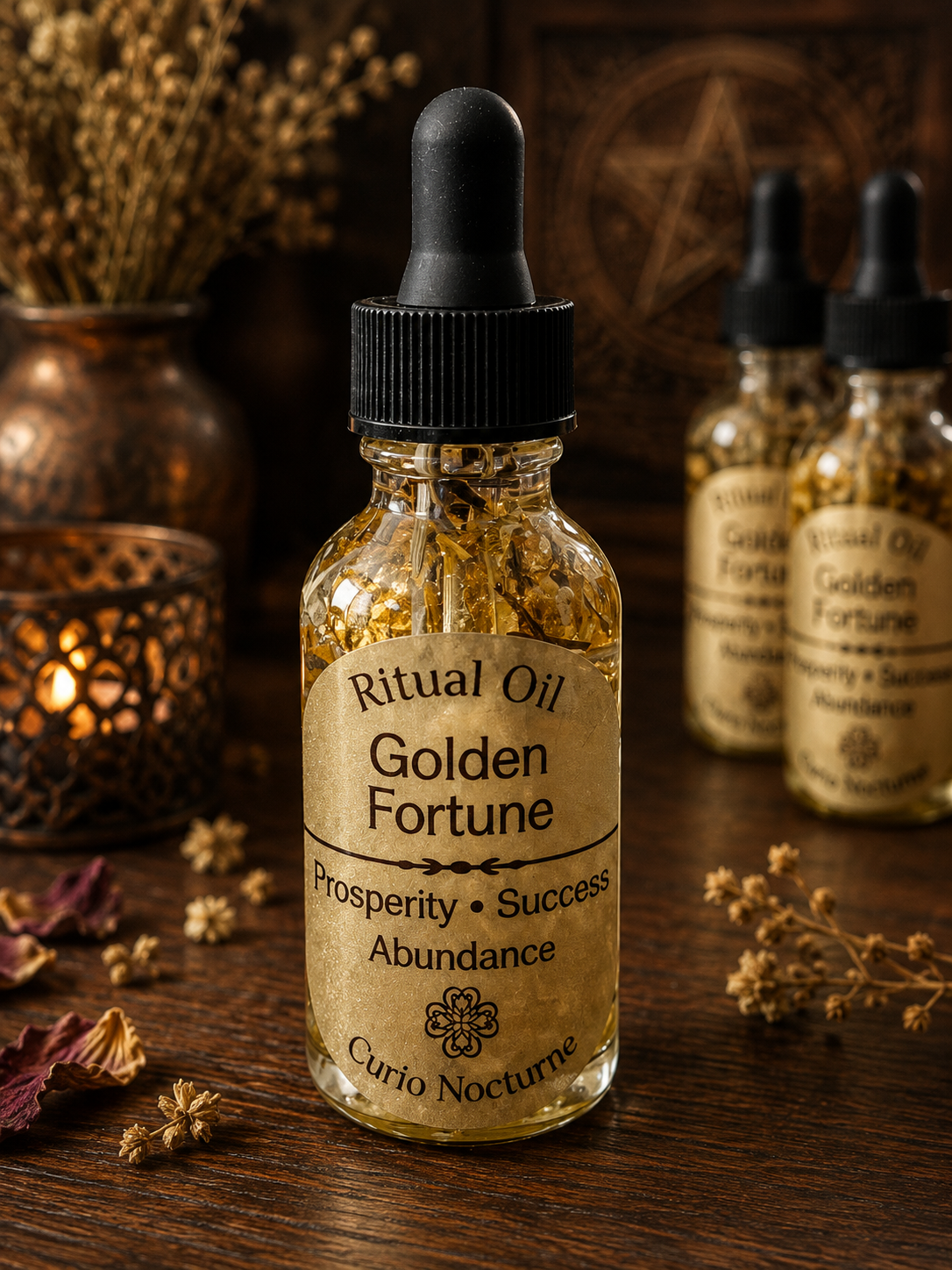 Golden Fortune Oil• Money Drawing, Wealth & Prosperity, Good Luck, Abundance, Financial Success, Spiritual Oil