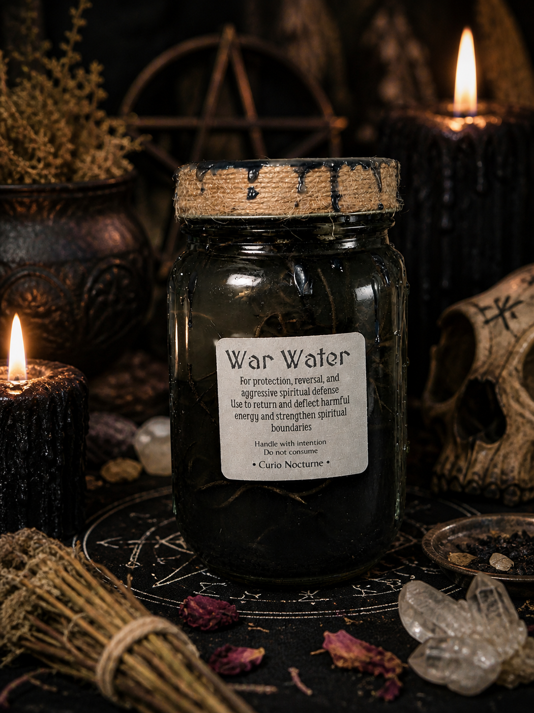 War Water • Protection, Warding & Defensive Work, Spiritual Protection, Boundary Setting, Remove Negative Energy, Conjure Blend