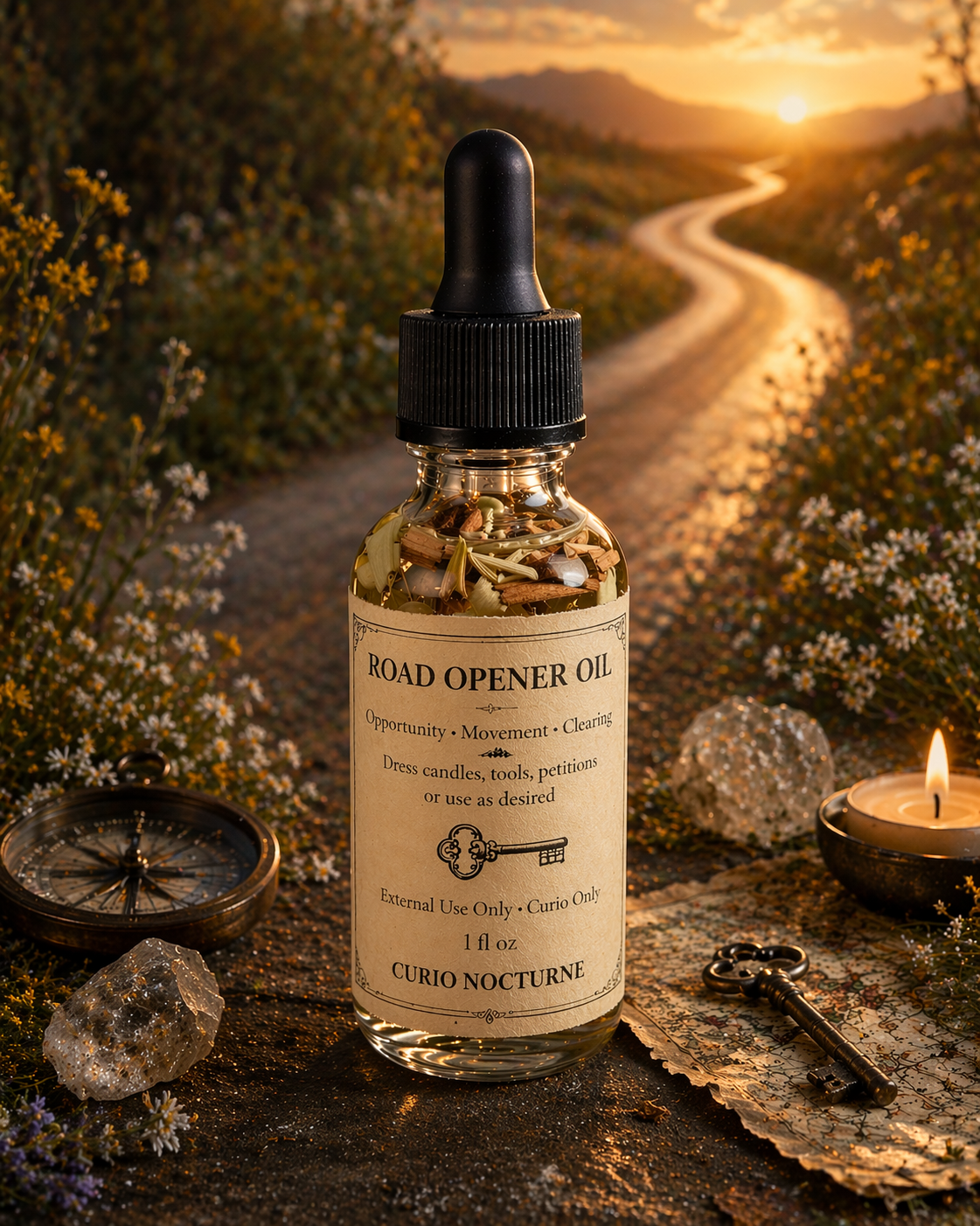 Road Opener Oil • Remove Blockages, Open Paths, New Opportunities, Success & Forward Movement, Intention Oil