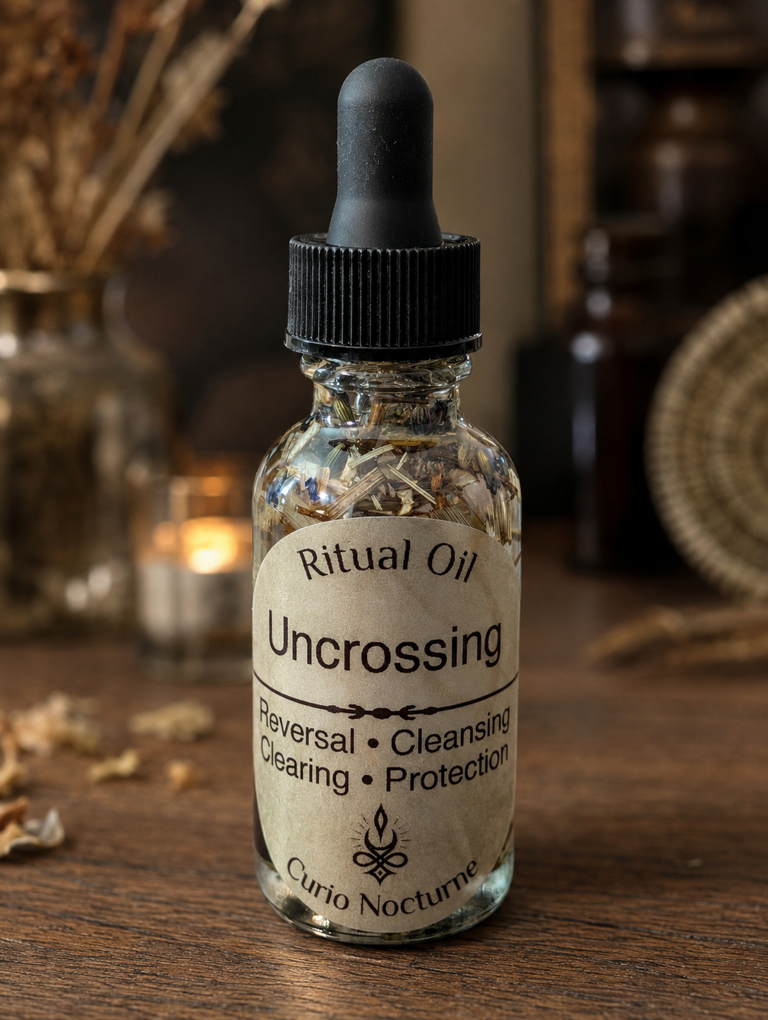 Uncrossing Oil  • Remove Negative Energy, Spiritual Cleansing, Protection, Hex & Curse Removal, Energy Clearing, Intention Oil