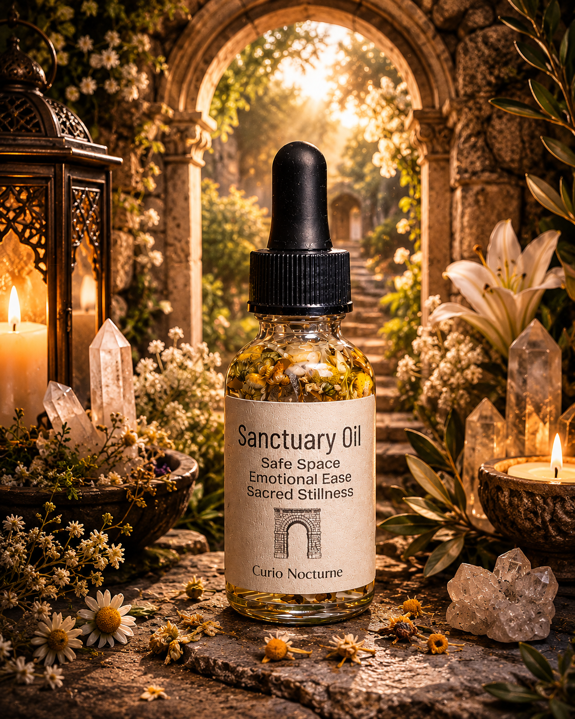 Sanctuary Oil • Peace, Sacred Stillness & Safe Space • Calming Ritual Oil